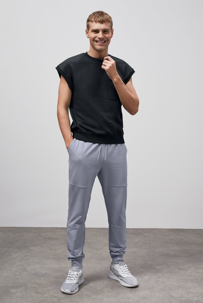 Crew Neck Sleeveless Sweatshirt