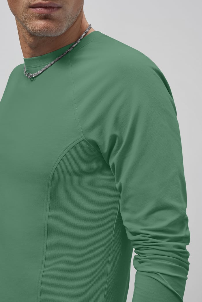 Raglan With Side Panel Rib T-Shirt