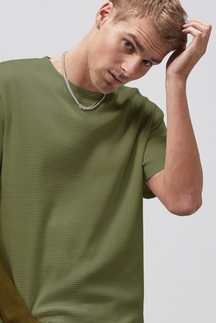 Waffle  Short Sleeve T-Shirt