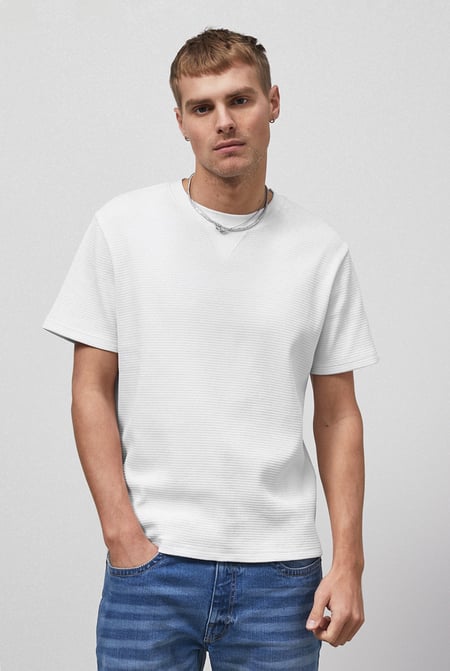 White Waffle  Short Sleeve T-Shirt