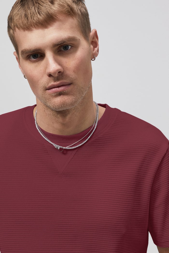 Waffle  Short Sleeve T-Shirt