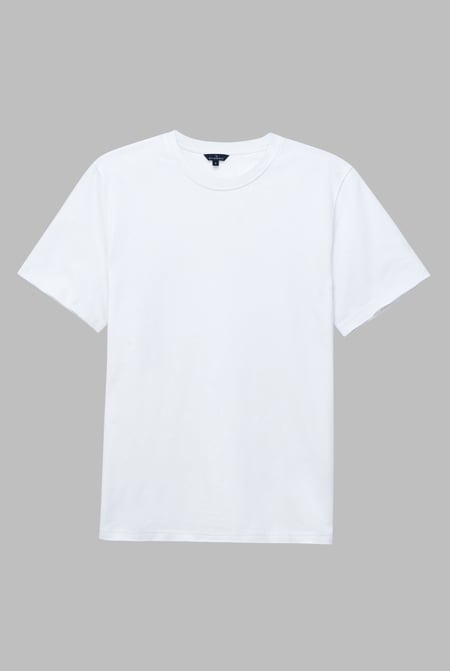 Mens White Regular Fit T-Shirt & Shorts Set
