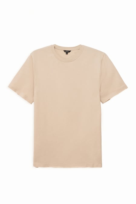 Mens Cream Regular Fit T-Shirt & Shorts Set