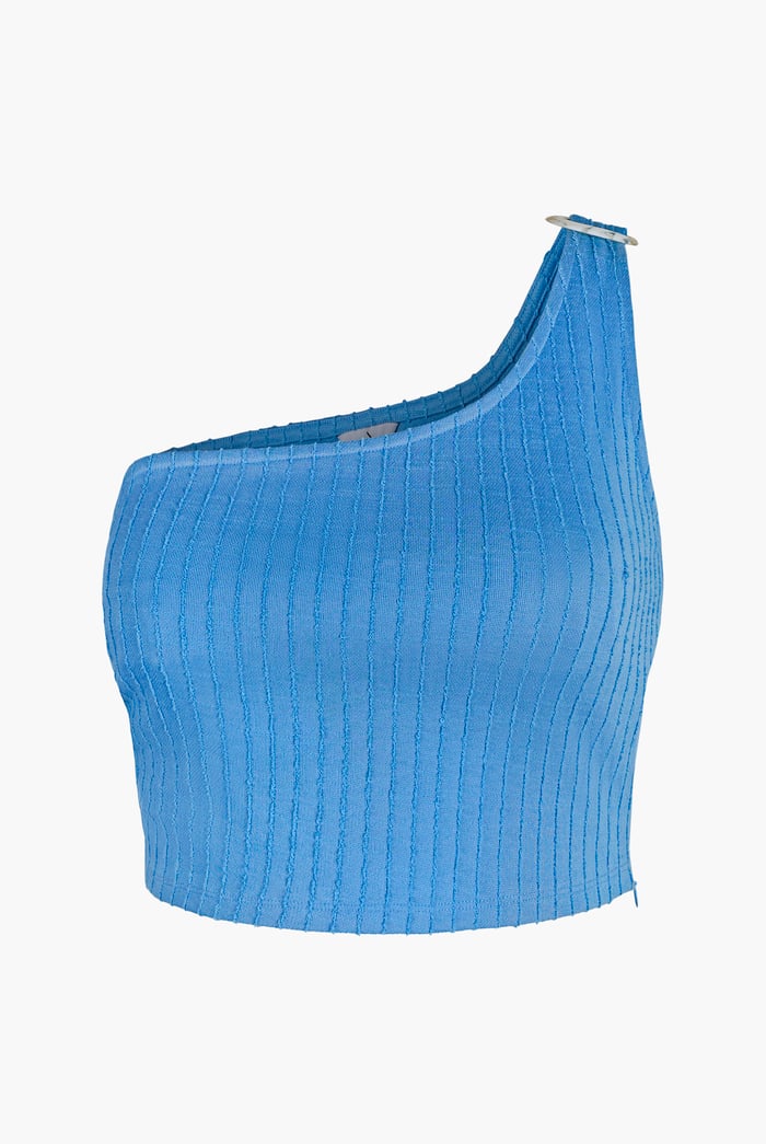 One Shoulder Crop Vest Top