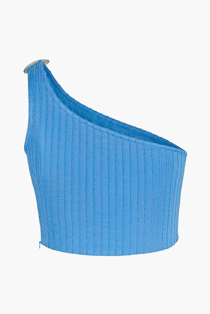 One Shoulder Crop Vest Top