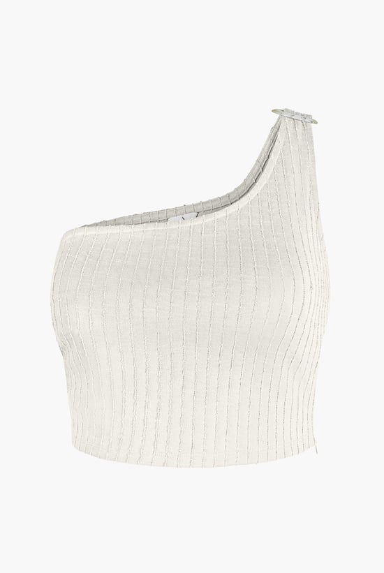 One Shoulder Crop Vest Top