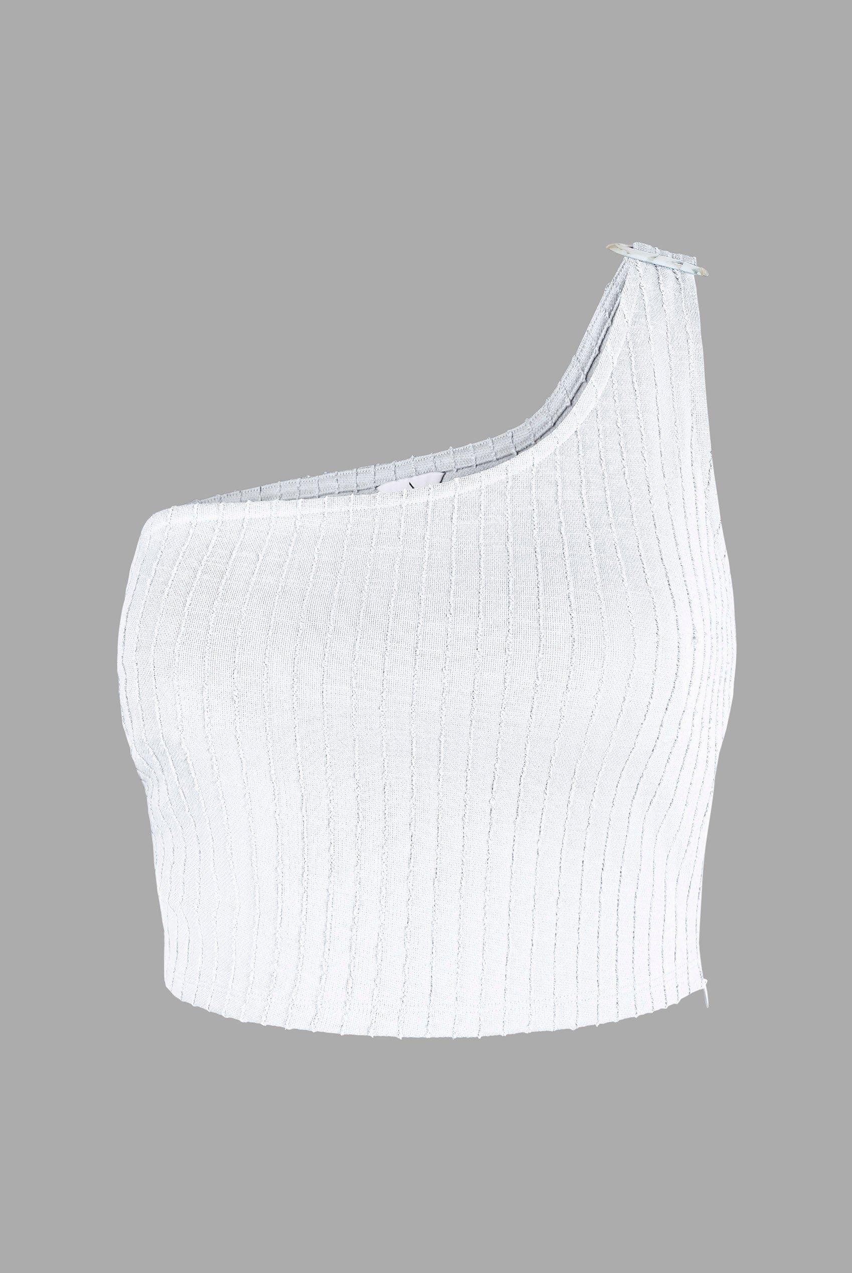 One Shoulder Crop Vest Top