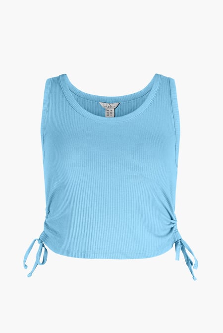 Blue Lounge Set with Ruched Details
