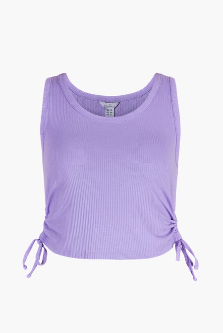 Purple Lounge Set with Ruched Details