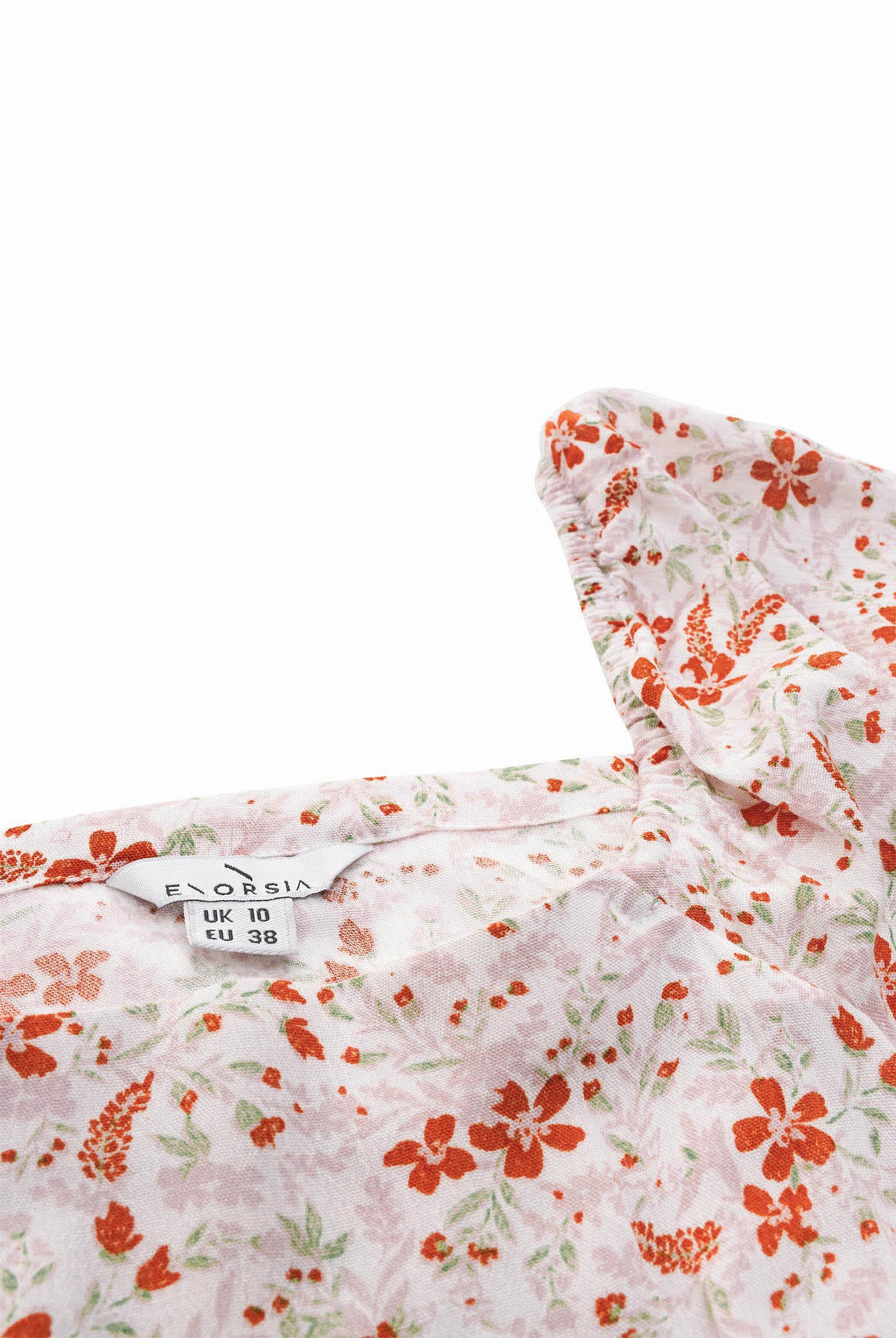 Floral Bardot Smocked Crop Top