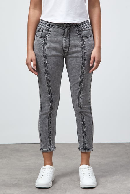 Grey Enorsia Authentic Capri Jeans