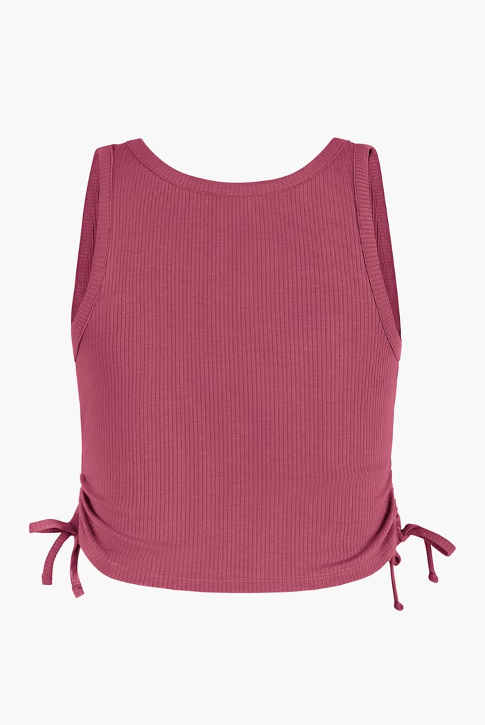Ruched Rib Vest Tank Top