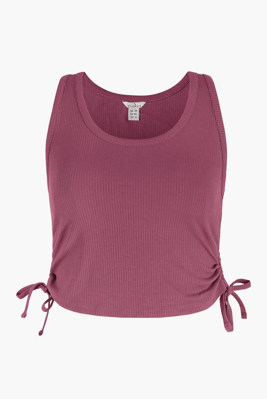 Ruched Rib Vest Tank Top