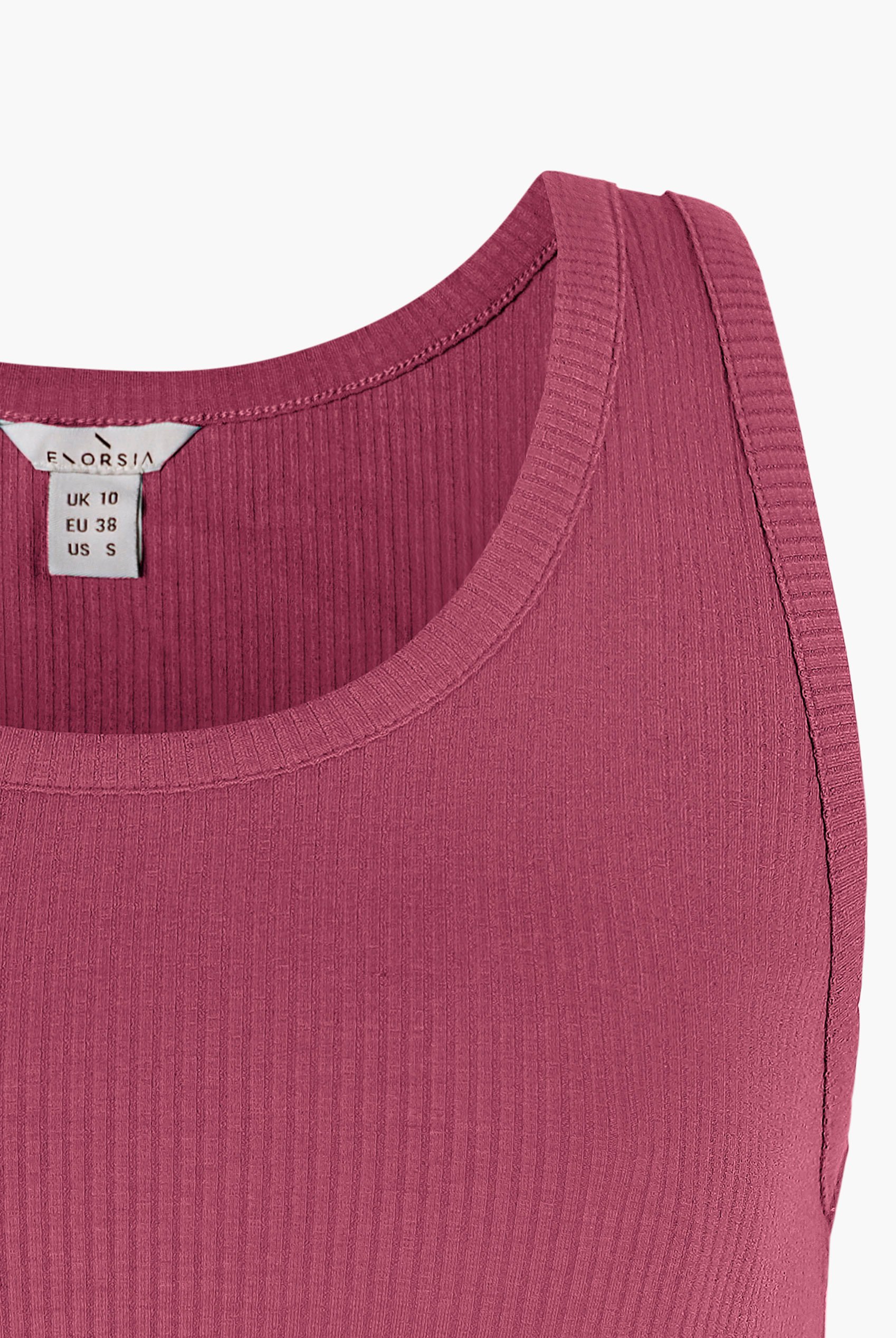 Ruched Rib Vest Tank Top
