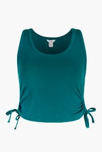 Ruched Rib Vest Tank Top