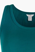 Ruched Rib Vest Tank Top