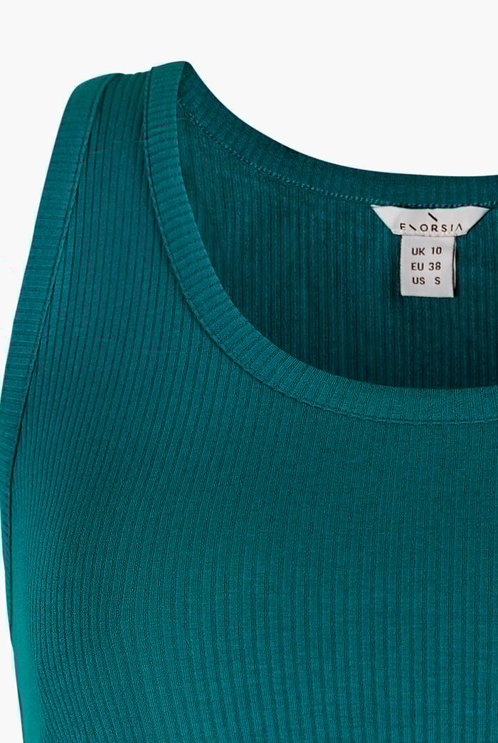 Ruched Rib Vest Tank Top