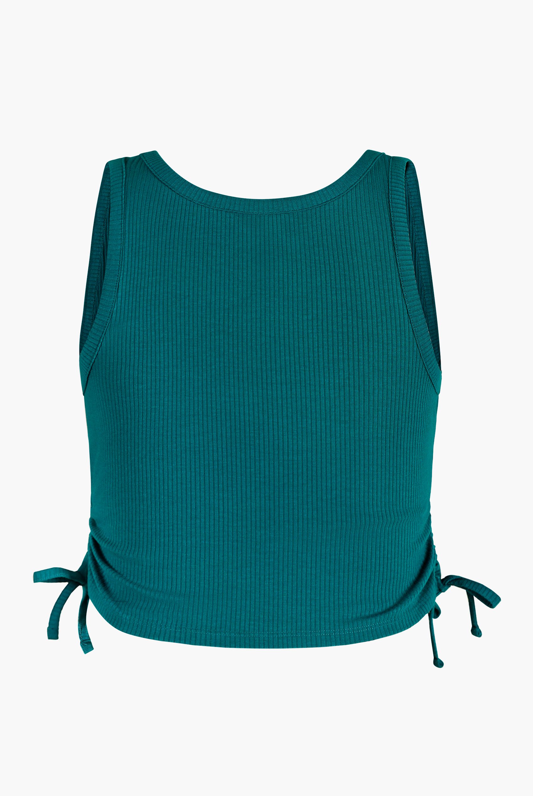 Ruched Rib Vest Tank Top