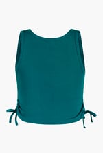 Ruched Rib Vest Tank Top