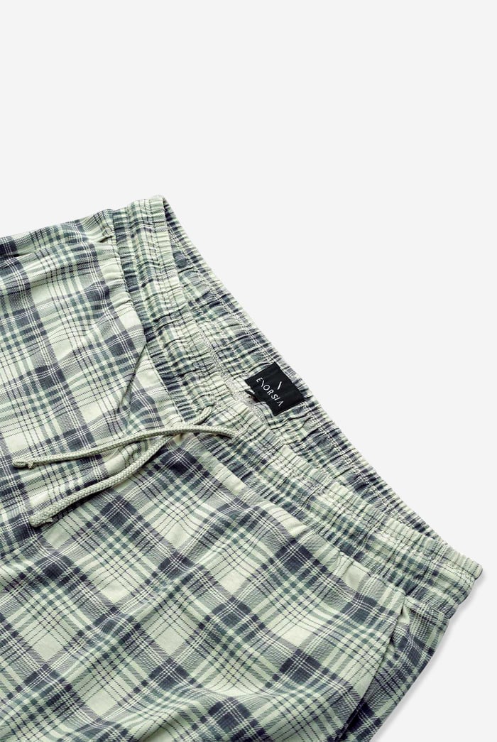 Check Print Jersey Shorts