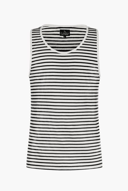 Mens Green Striped Tank Top