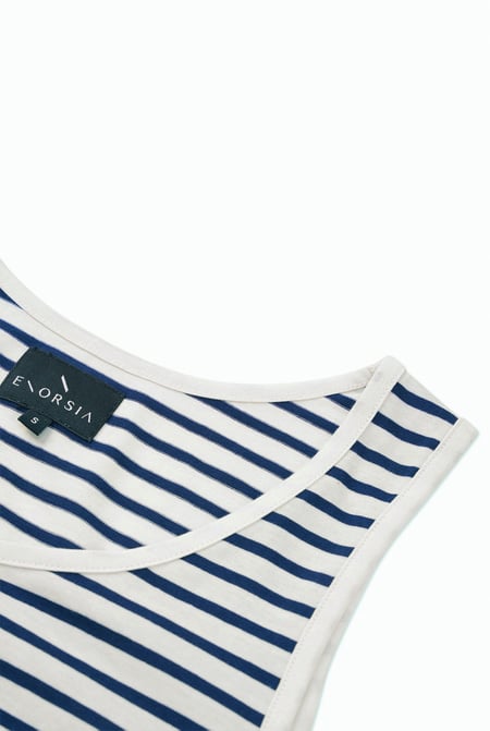 Mens Navy Striped Tank Top