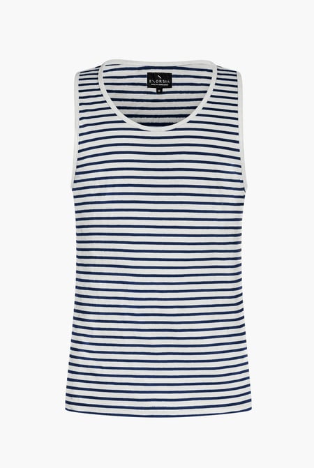 Mens Green Striped Tank Top