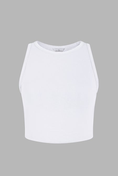 White Super Soft Cropped Tank Top