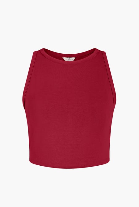 Red Super Soft Cropped Tank Top