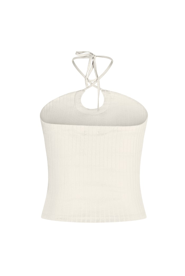 Halter Neck Ribbed Cami Vest Top