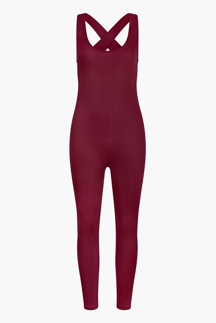 Criss-Cross Back Ribbed Bodysuit