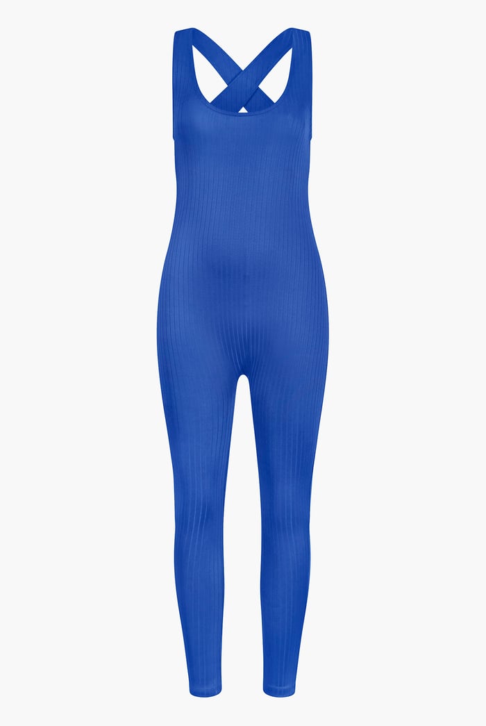 Criss-Cross Back Ribbed Bodysuit