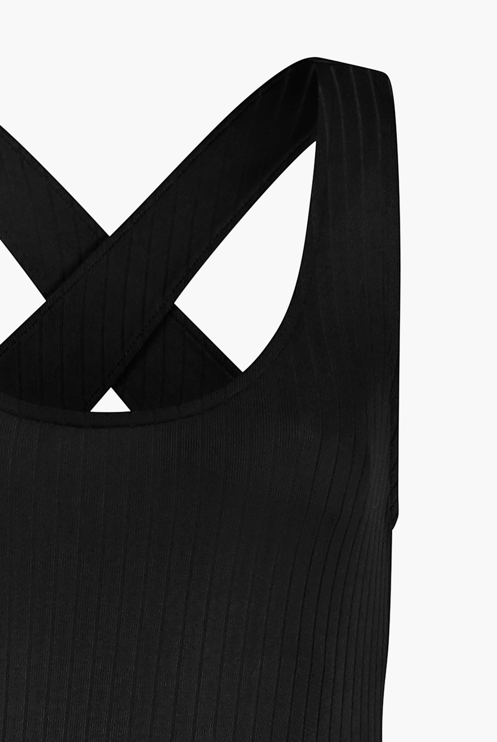 Criss-Cross Back Ribbed Bodysuit