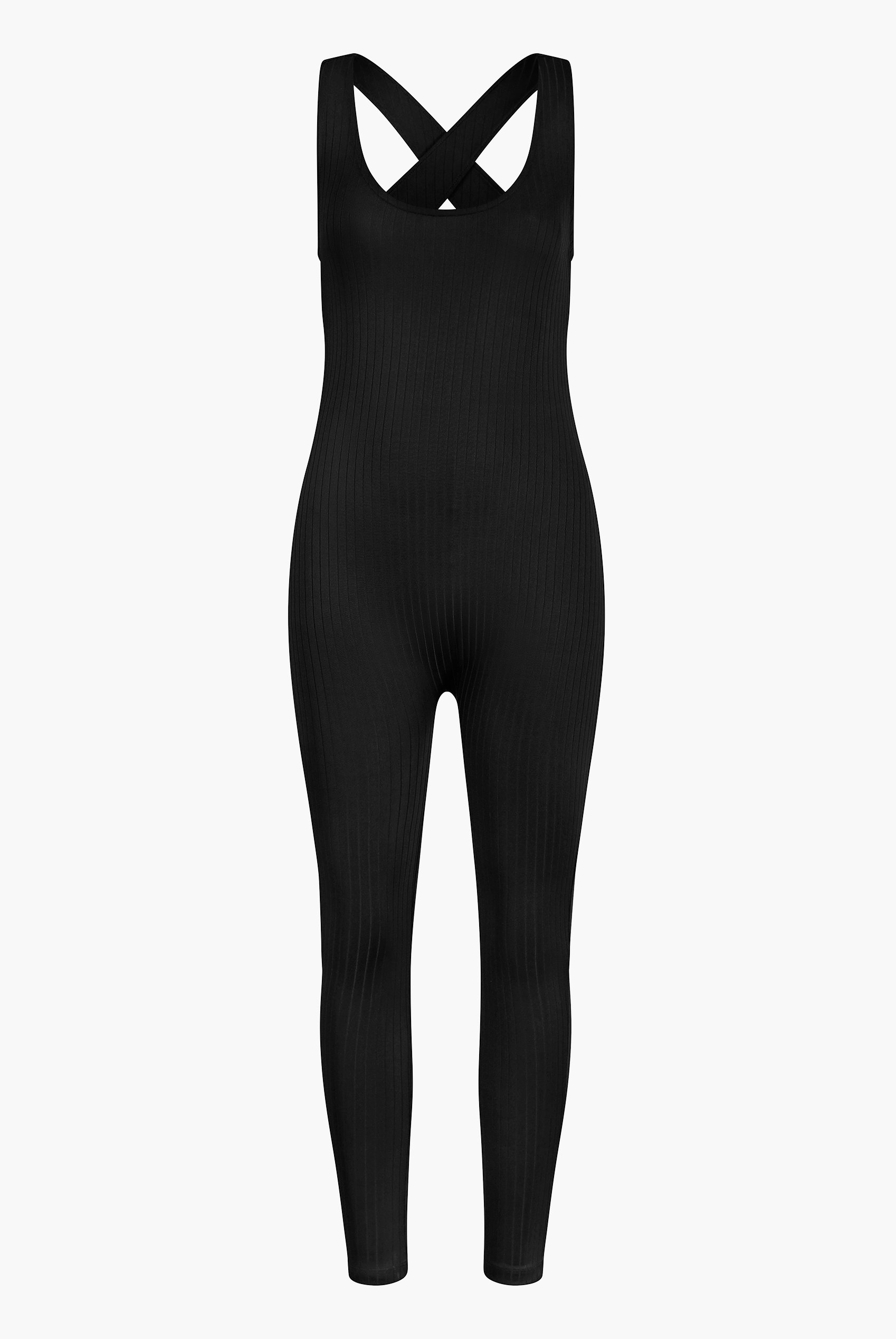 Criss-Cross Back Ribbed Bodysuit