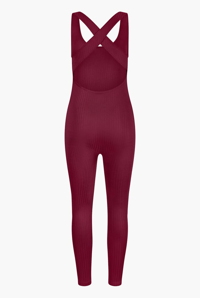 Criss-Cross Back Ribbed Bodysuit