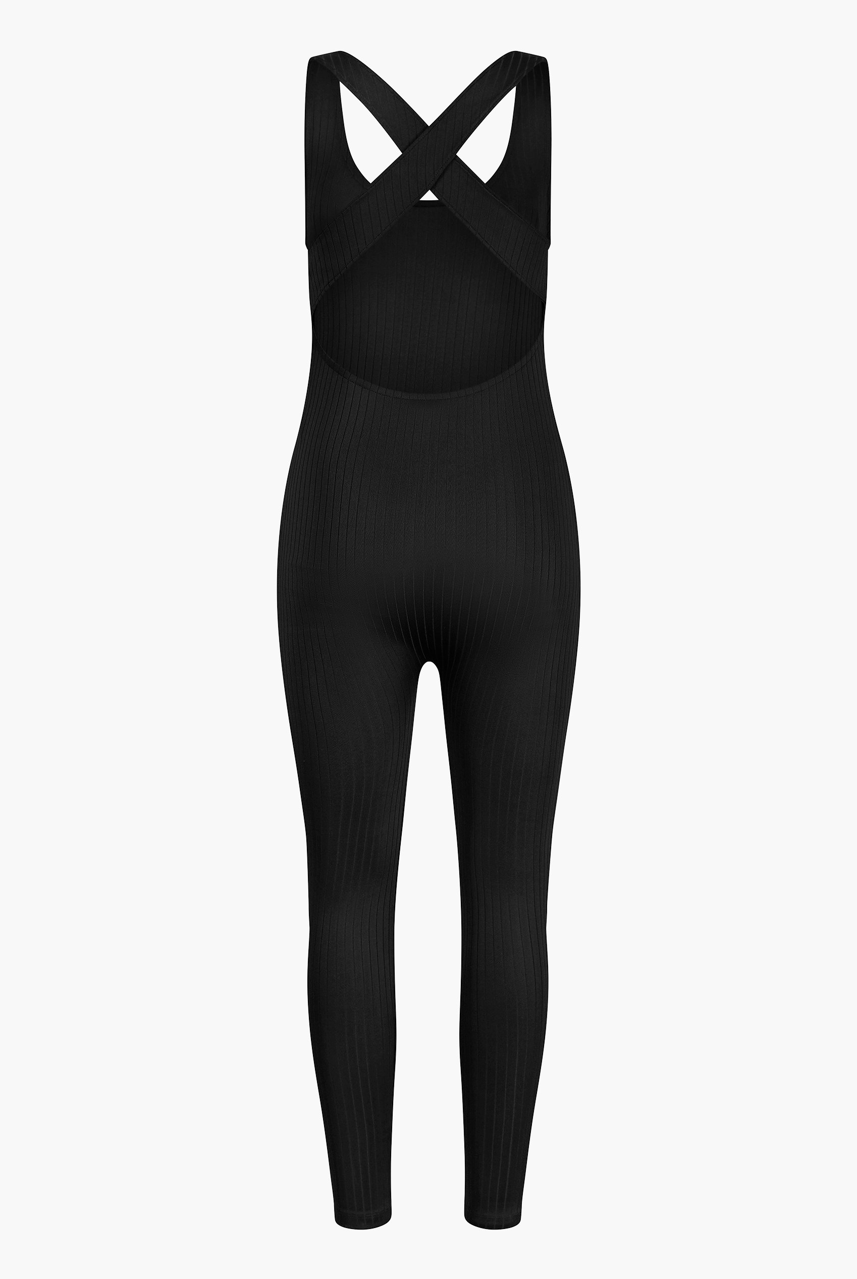 Criss-Cross Back Ribbed Bodysuit