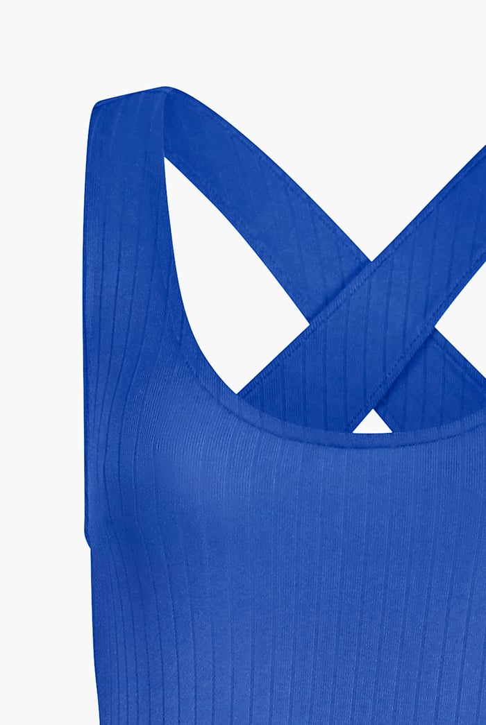 Criss-Cross Back Ribbed Bodysuit