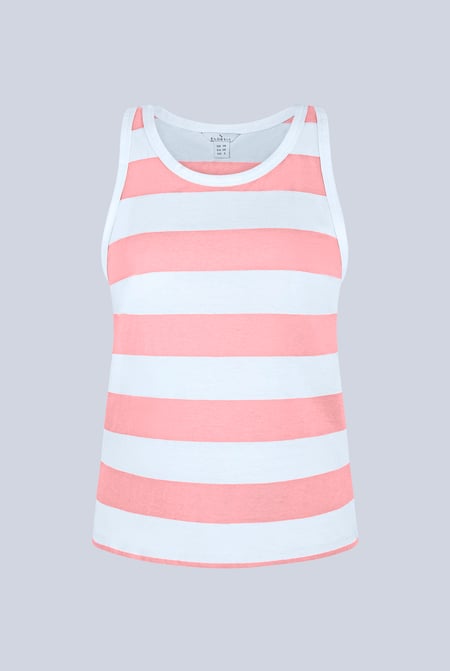 Pink Essential Stripe Tank Top