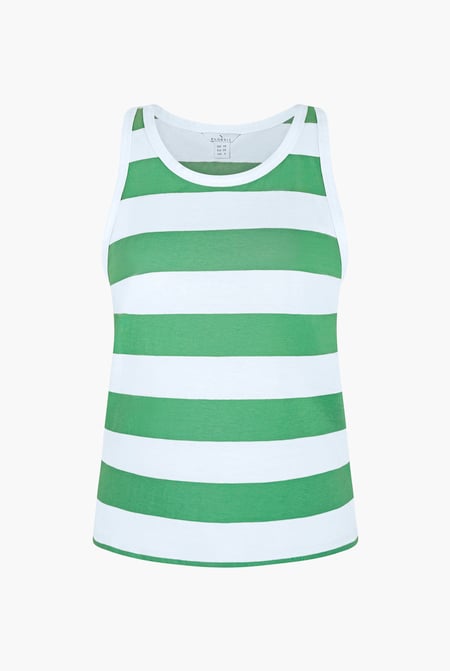 Pink Essential Stripe Tank Top