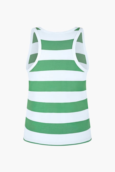 Green Essential Stripe Tank Top