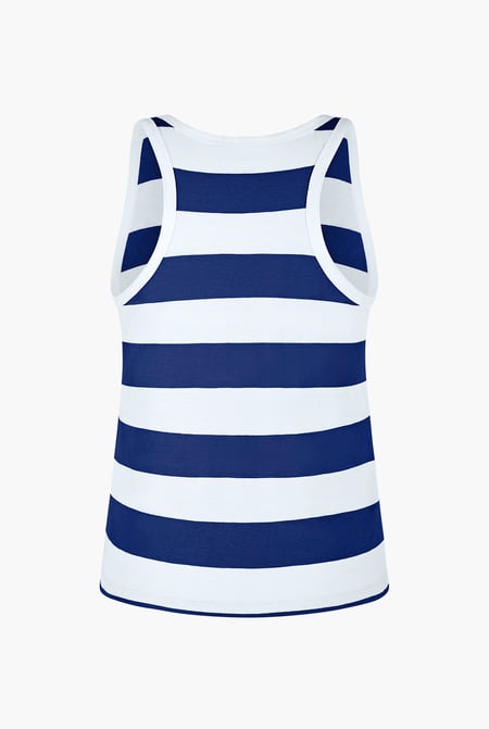 Blue Essential Stripe Tank Top