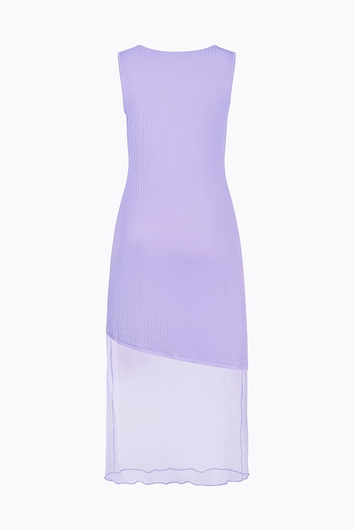 Chic Slim-Fit Dress with Mesh Detail