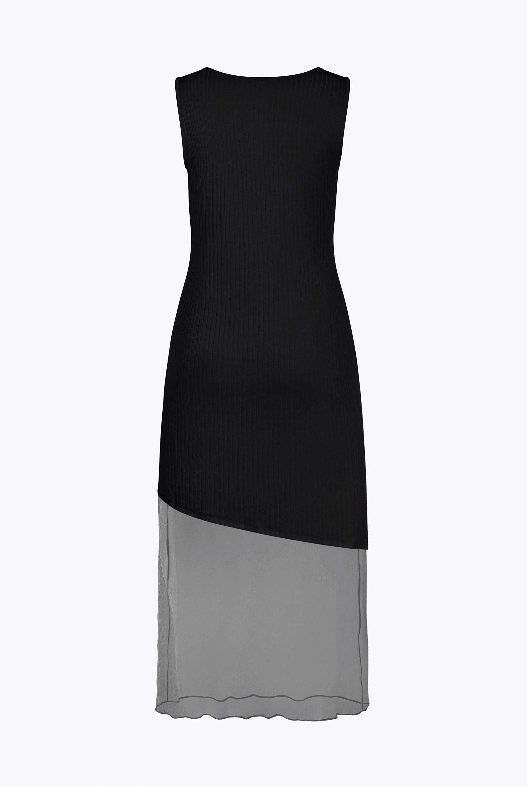 Chic Slim-Fit Dress with Mesh Detail