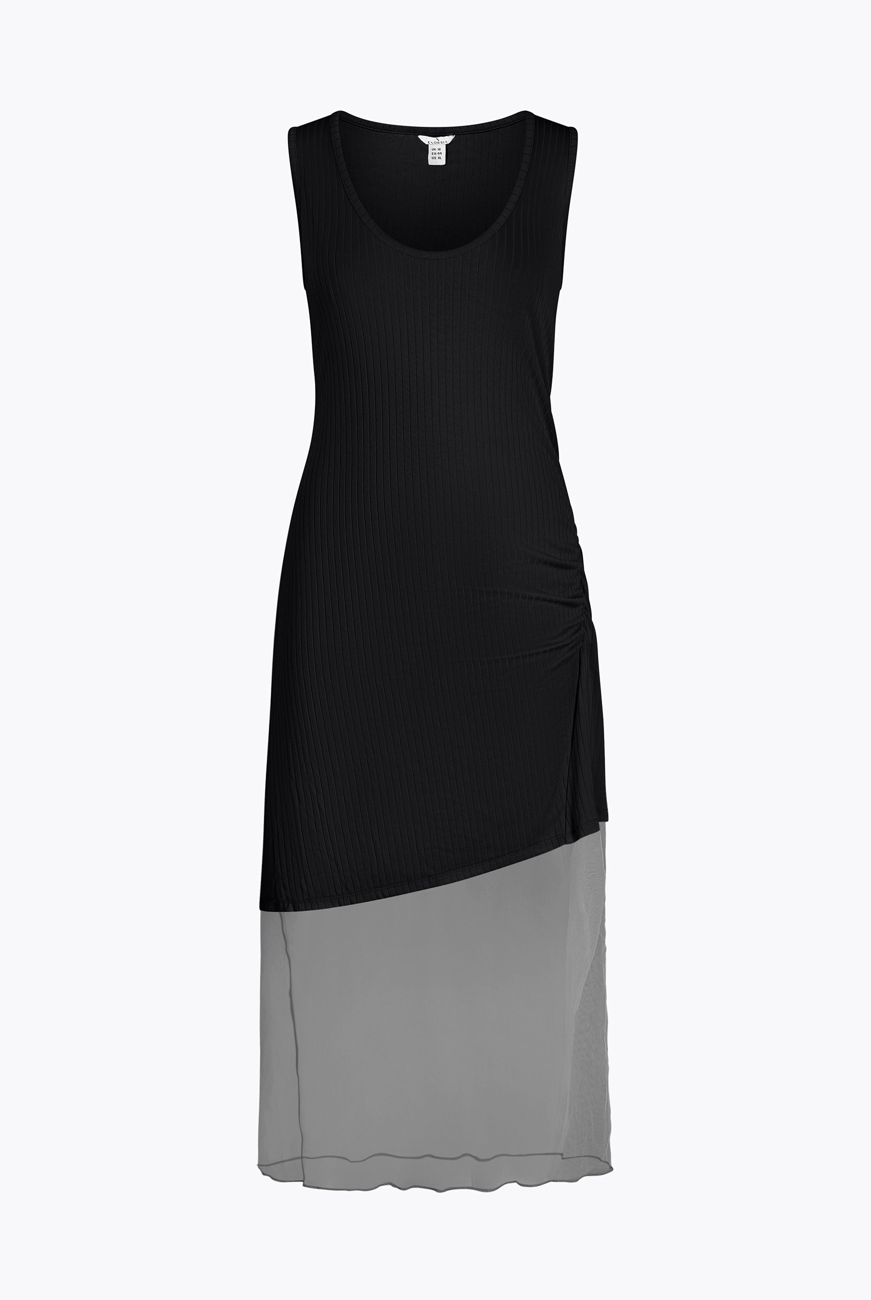 Chic Slim-Fit Dress with Mesh Detail