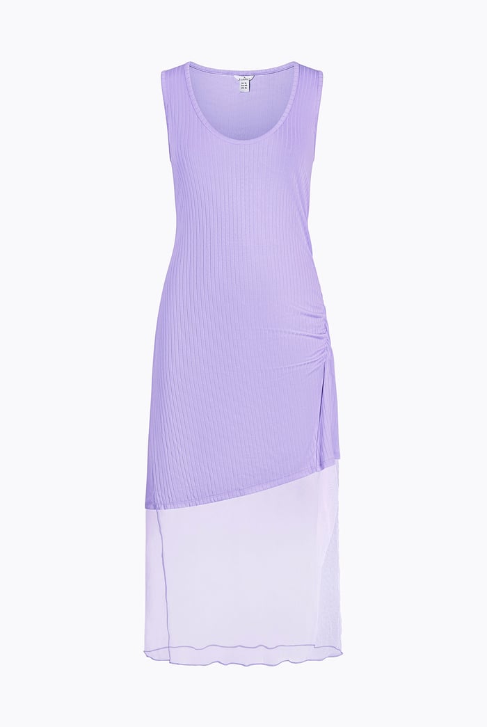 Chic Slim-Fit Dress with Mesh Detail