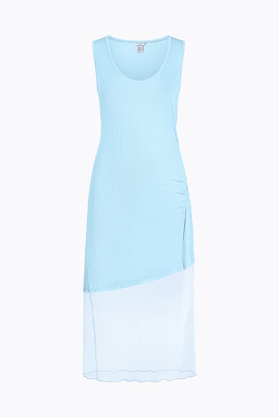 Chic Slim-Fit Dress with Mesh Detail