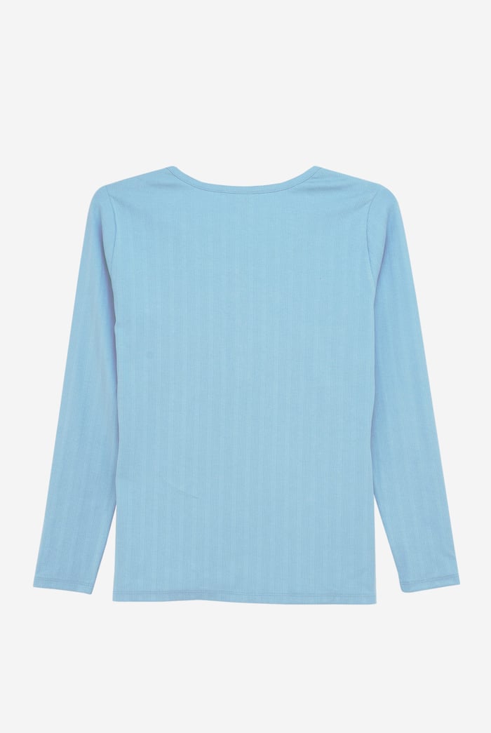 Ribbed Cycling Shorts & LS T-Shirt  Set