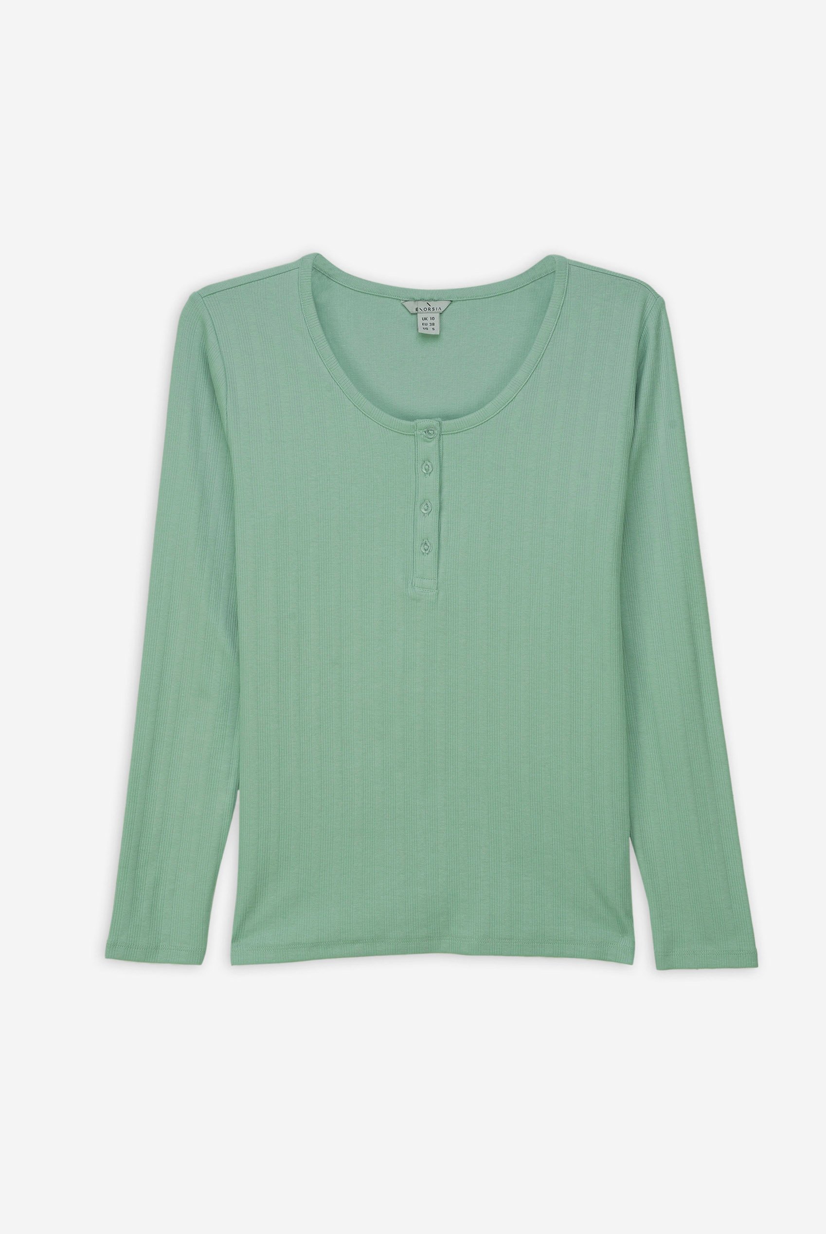 Ribbed Cycling Shorts & LS T-Shirt  Set