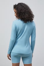 Ribbed Cycling Shorts & LS T-Shirt  Set