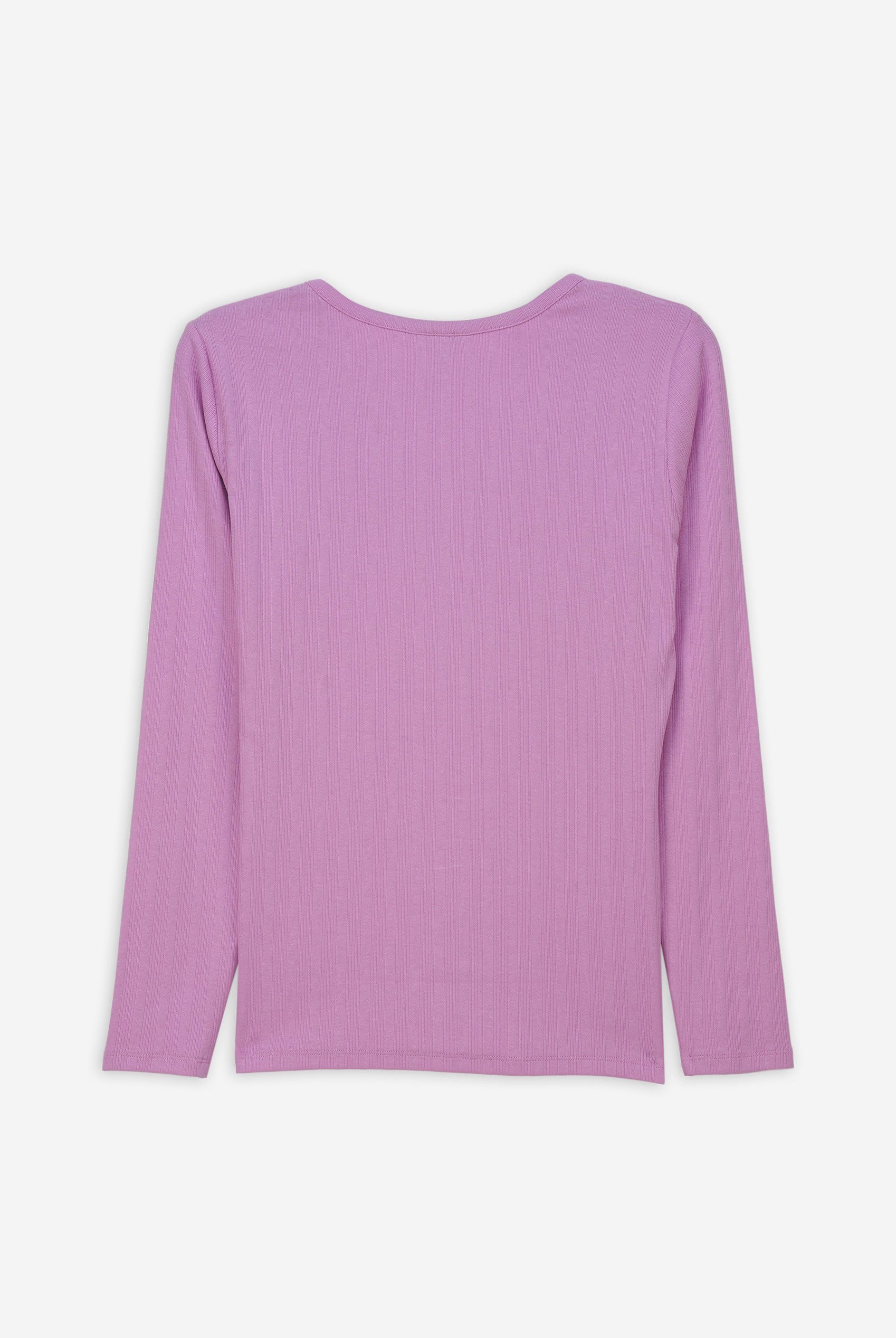 Ribbed Cycling Shorts & LS T-Shirt  Set